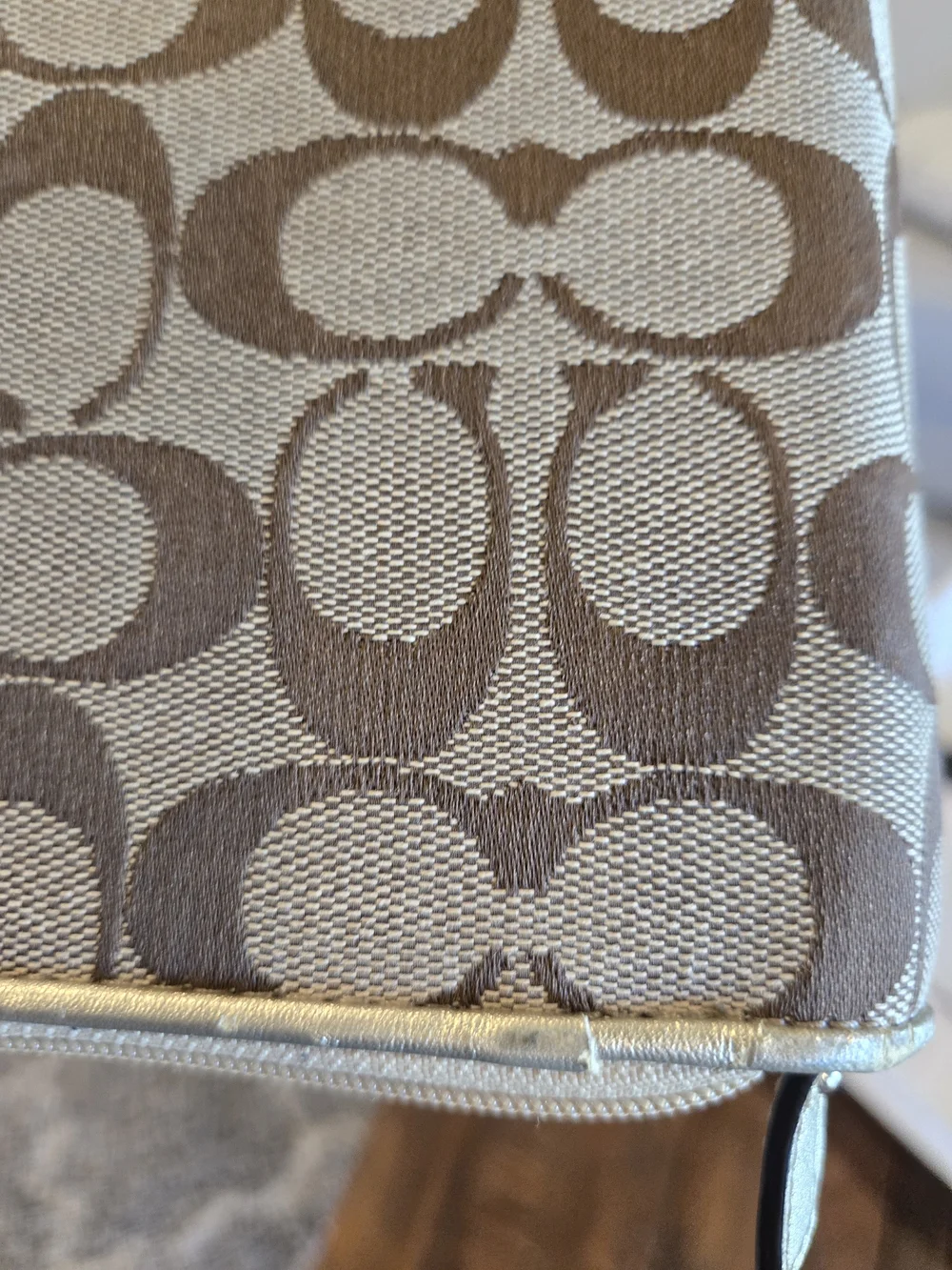 Coach Signature Kindle Case in Beige